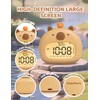 WANIDEA Capybara Alarm Clock, Digital Alarm Clock for Kids, Cute