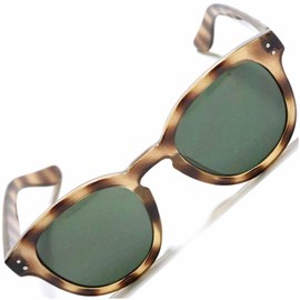 [FashionBerry] デミ×グリーン サングラス 度なしメガネ ファッションメガネ めがね 眼鏡 メンズ レディース 丸 四角 透明 色付き 小さい 大きい 軽い ゴルフ 運転 車 釣り uvカット 登山 夏 旅行 紫外線カット 1050505-F-696