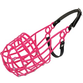 Don Pare 107 Greyhound Racing Muzzle in Pink Lurcher Sloughi Saluki Dogs with Long Slim Snout Shapes