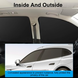 Car Side Window Shades 4PCS,Magnetic Car Sunshades Universal Magnetic Cars Sun Shade Cars Window Curtains Blinds Fits Most Vehicles for Baby Pets UV Protection Privacy Protection Black