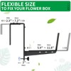 VOXOR Window Box Brackets, Adjustable Planter Box Brackets, Heavy Duty