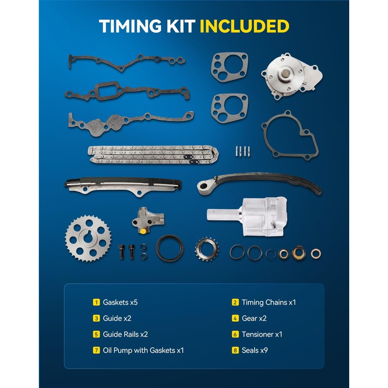 PHILTOP Engine Timing Chain Kit Compatible with Nissan Pickup 1995-1997