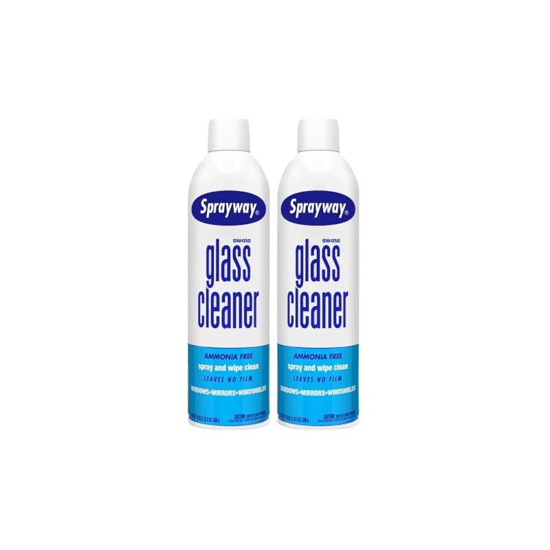 Sprayway Glass Cleaner, SW-050, Ammonia Free, 19 oz Can (2