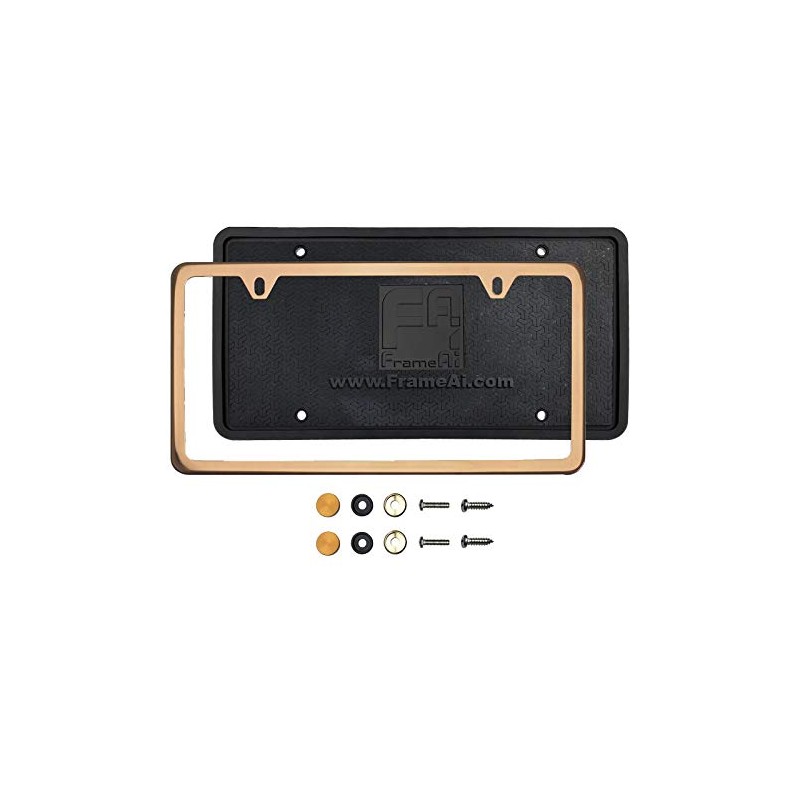 Silicone Back Guard Two Holes Slim License Plate Holder Rose