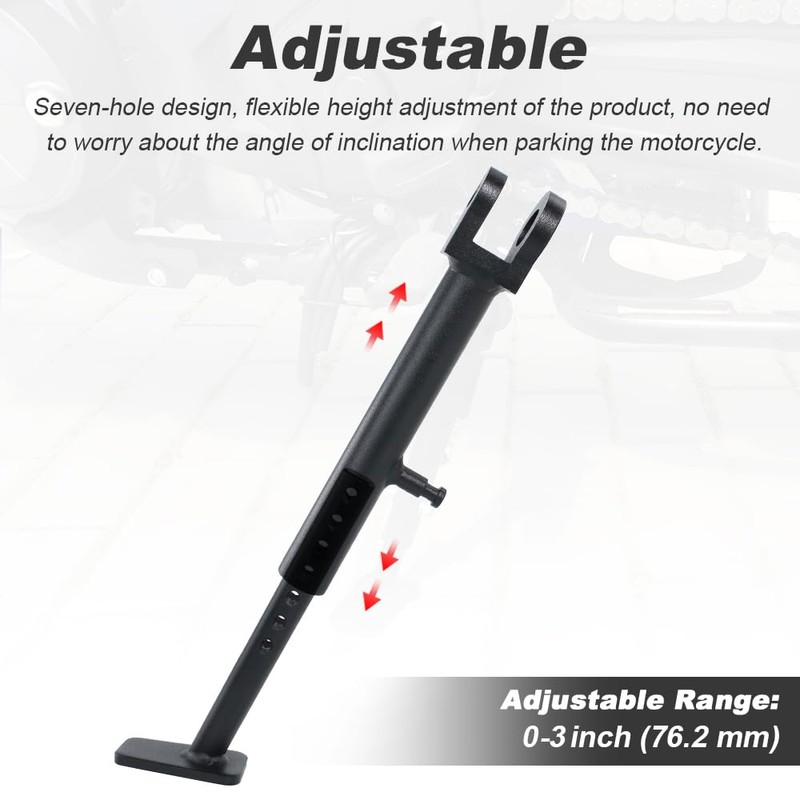 Xitomer 0-3'' Motorcycle Adjustable Side stand fit for Africa Twin