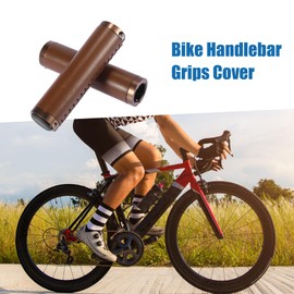 A ABSOPRO Bike Handlebar Grips Cover PU Leather (Set of 2)