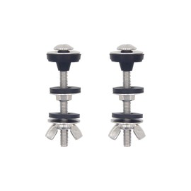 2PCS Universal Toilet Tank to Bowl Bolts Kit - Heavy Duty Toilet Bolts - Waterproof Stainless and Rubber Washers Gaskets - Extra Long Nut Screw - Fastening Set for Toilet Mounting and Repair.