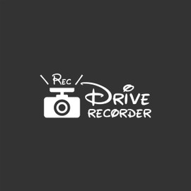 Dash Recorder Sticker, Car, Stylish, Dash Camera, Simple, Cutting Sticker, Recording, Waterproof, Seal, Car Sticker, 4 Sizes (White, M Size)