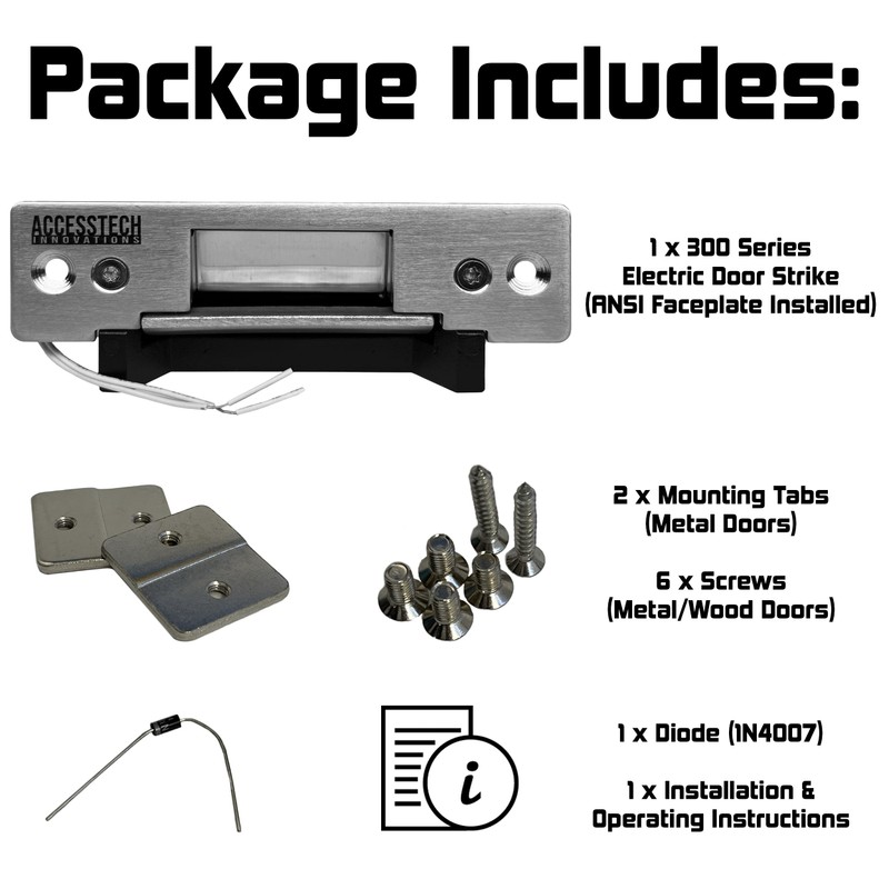 Heavy Duty Electric Strike Door Lock ANSI Standard Access Control