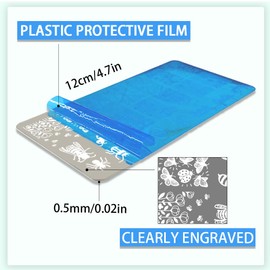 PH PandaHall 3pcs Mushrooms Patterns Nail Stamping Plates Insect Theme Nail Art Stencils Plants Leaves Manicure Art Templates Butterflies Flower Nails Image Plates for Women Manicures DIY Design Print