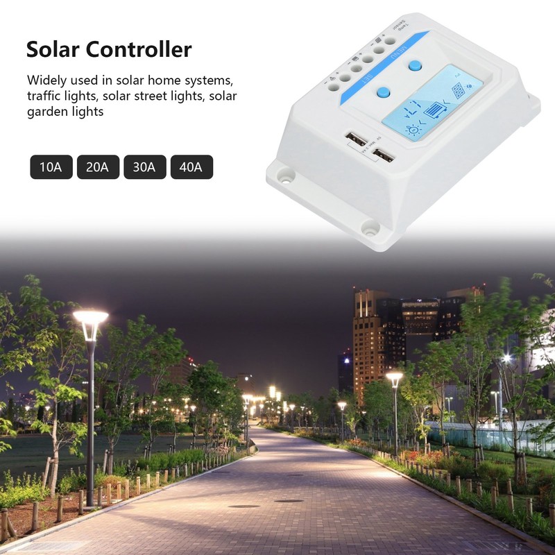 Solar Charge Controller LCD Circuit Protection 3 Level PWM Charge