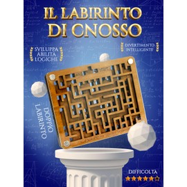 Logica Giochi - Labirinto di Cnosso - Rompicapo Labirinto in Legno - Difficoltà 5/6 Incredibile - Serie Euclide