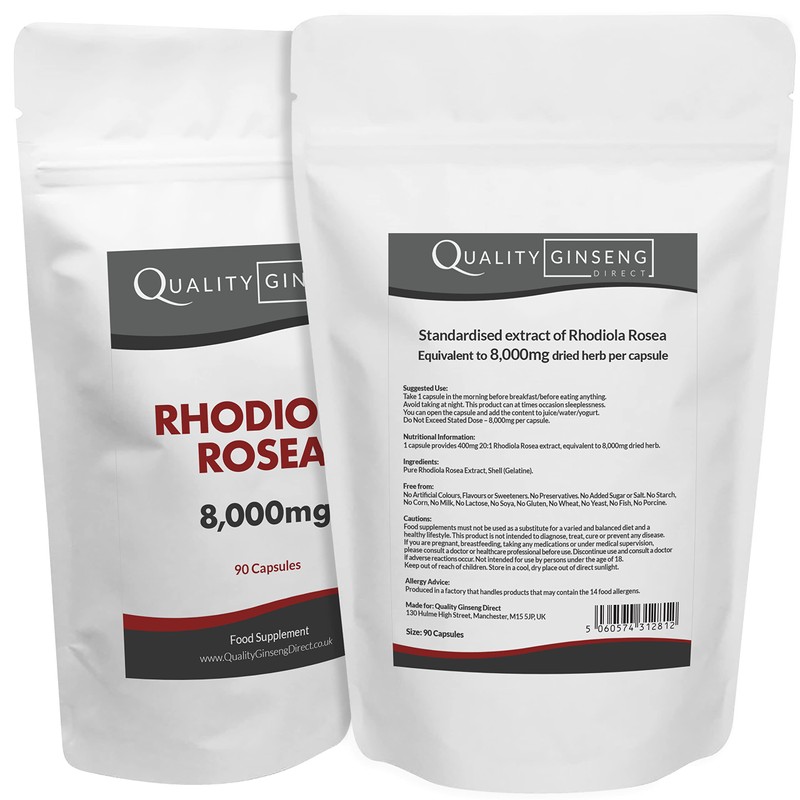 RHODIOLA ROSEA | 8,000mg Capsules | Powerful Formula (90 Capsule)
