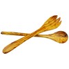 Olive Wood Salad Servers, Set of 2, Wood, Grain/Natural, 35