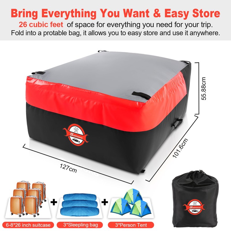 Sailnovo Truck Bed Cargo Bag, 26 Cubic ft Waterproof Cargo