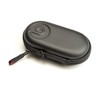 LYYF Headphone Case,Clamshell Style Black PU Leather Earphone Earbuds Case/portable