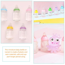 30pcs Miniature Baby Bottle Baby Shower Favors Mini Plastic Baby Bottle Candy Bottle Boy Newborn Baby Baptism Birthday Party Decor