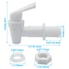 suiwotin 2pcs Replacement Cooler Faucet, Plastic Water Dispenser Tap Set,