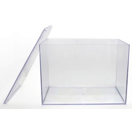 Crystal Clear Hard Plastic Display Case for Collectibles, Clear Gift Box for Party Favors, 12 1/2"L x 8 1/2"W x 8 1/2"H, 1 Box, Made in USA by Gary Plastic Packaging
