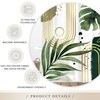 Glawry Green Gold Boho Mid Century Shower Curtain Abstract Tropical