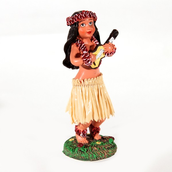 KC Hawaii Girl with Ukulele Mini Dashboard Doll 4 inch