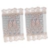 TEHAUX Fabric Door Handle Covers 2pcs Fridge Handle Protectors Lace