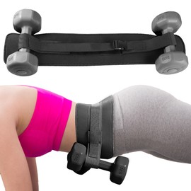 Padded Booty Workout Belt for Dumbbells,Adjustable & Comfortable Hip Thrust Belt for Dumbbells for Hip Thrust, Glute Bridge, Butt Workout, Lunges, Squat, Dips