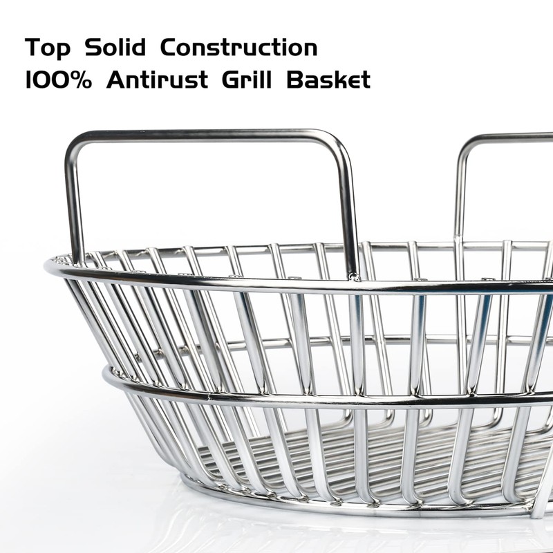 Charcoal Basket, Grill Ash Basket for Big Green Egg Large,
