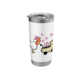 Hen Chicken Mum Easter Eggs Easter Chicken Eggs Baby Birth Egg Stainless Steel Insulated Tumbler