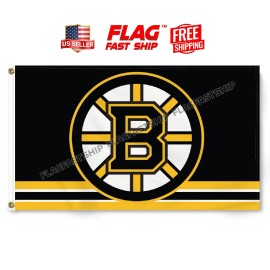 Unbranded Boston Bruins 3x5 Ft Flag 3 x 5 Banner Hockey New Man Cave Flags USA Stock Wall