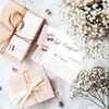 25 Bow Cherry Gift Certificates for Business, Pink Blank Gift