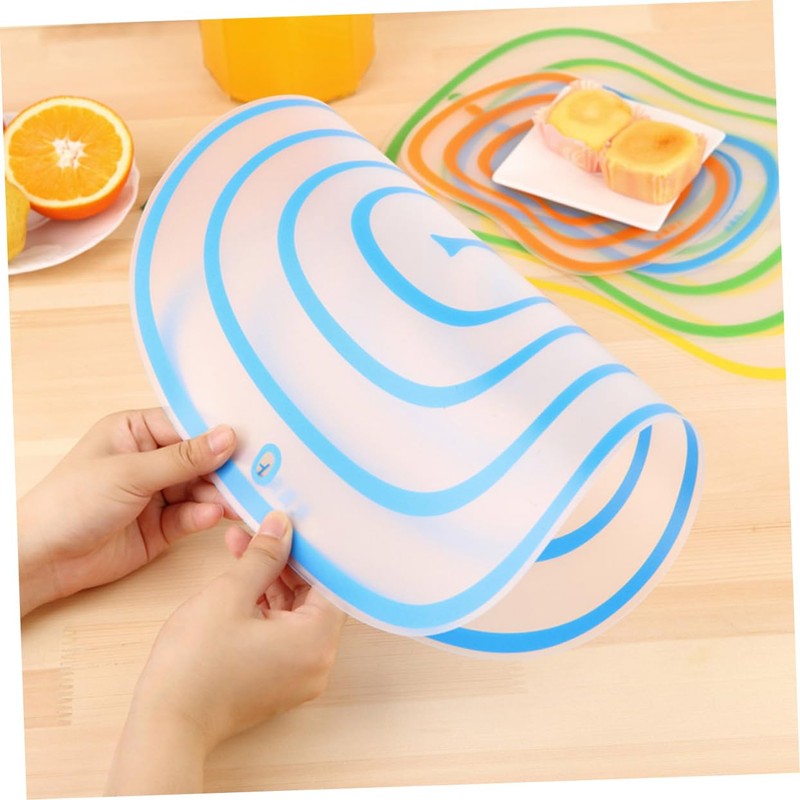 Mikinona 4pcs Non Slip Resin Cutting Board Transparent Frosted Chopping