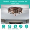 Edwarmlux Flush Mount Ceiling Lights, 2-Light Farmhouse Close to Ceiling