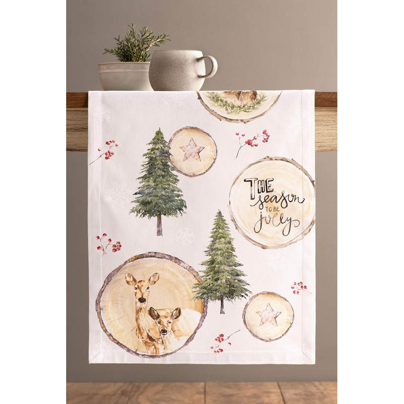 Maison d'Hermine Thanksgiving / Christmas Table Runner, 100% Cotton, 50