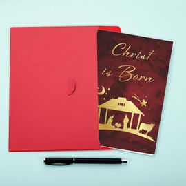 Christ is Born Card, Easter Gifts for Women Men, Teen Easter Basket Stuffers, Man of God Gifts for Men, Religious Birthday Card for Him Her,Christian Card Gifts for Women Faith,Easter Gifts for Teens