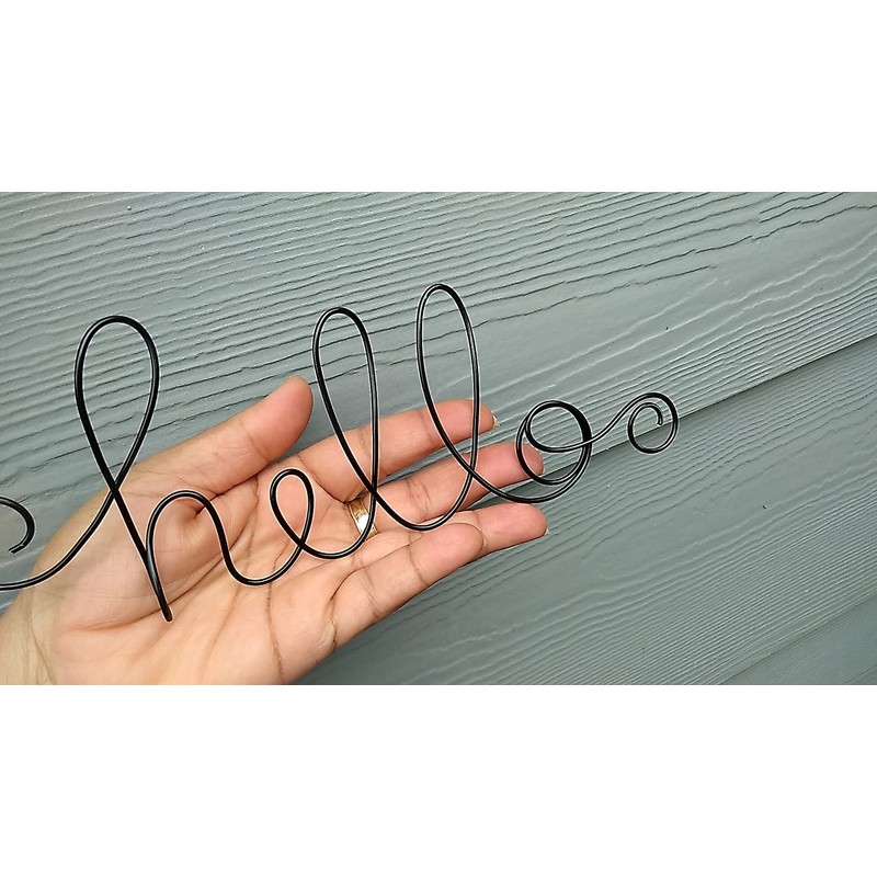 Hello Sign Wall Hanging for Room, Office, Bath, Kitchen