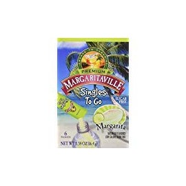 Margaritaville Singles To Go Water Drink Mix - Margarita Flavored, Non-Alcoholic Powder Sticks (12 Boxes with 6 Packets Each - 72 Total Servings)