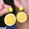 Lemon Earrings for Women Cute Fruits Dangling Stud Earrings Fun