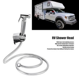Tissting RV Shower Head, Water Saving Shower Head, 1.5m Hose G1/2 Female Thread Waterproof Showerhead Outside Shower for Bathroom RV