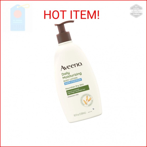Aveeno Sheer Hydration Daily Moisturizing Fragrance-Free Lotion with Nourishing