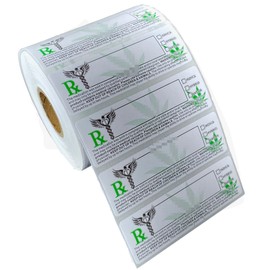 FirstZi California Universal Self Adhesive Safety RX Label Medical Compliant Warning Sticker Paper - 3"x1", 1000pcs Per Roll