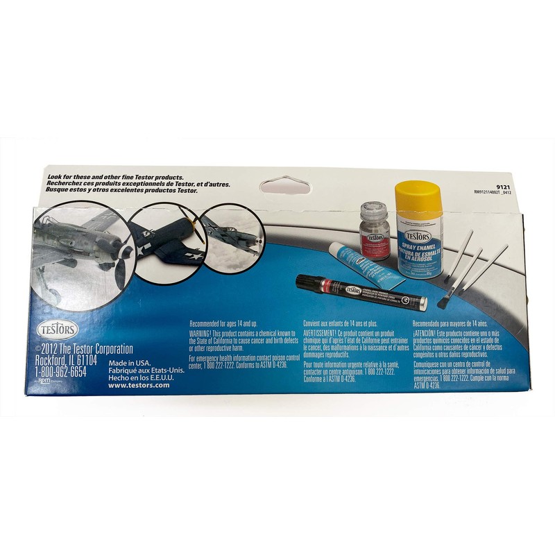 Testor'S 9121x Enamel Aircraft Detail Finishing Paint 10 Piece Set