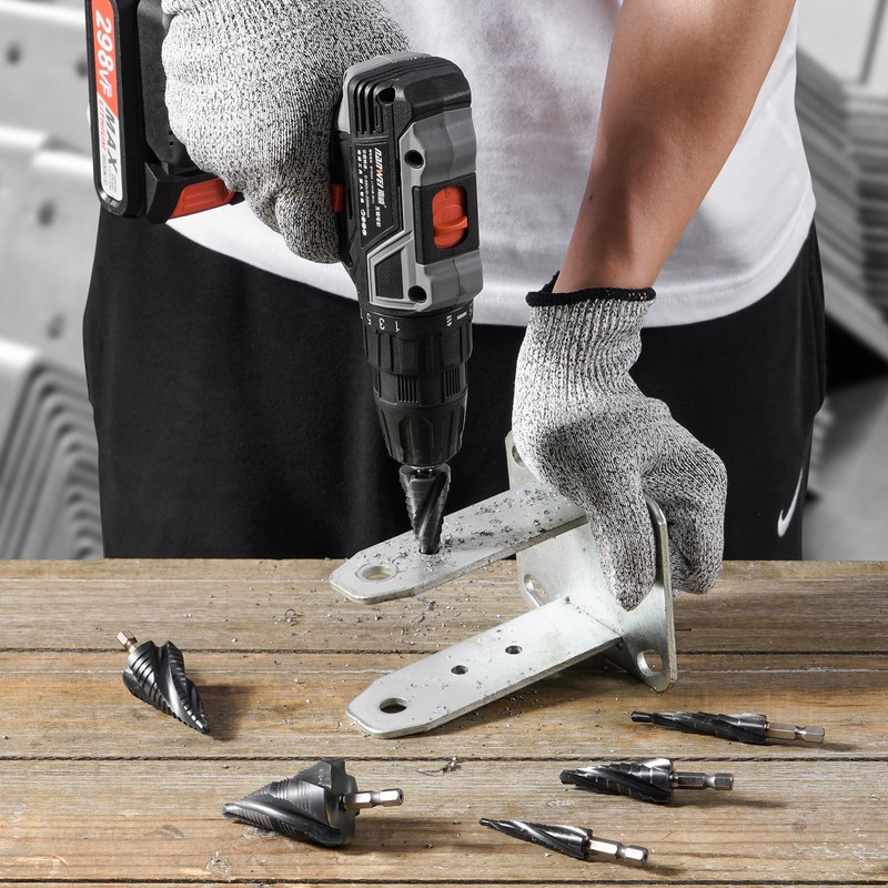 3 PCS Cobalt M35 Step Drill Bits Set 1/8" to