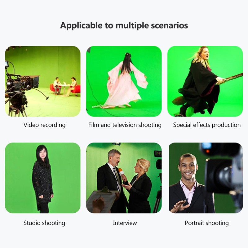 Blue Green 2 in 1 Background Screen Collapsible Portable Chromakey