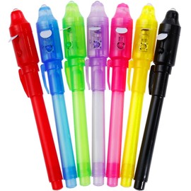 Faburo 7PCS Invisible Ink Pen, Magic Pen for Kids with UV Light, Magic Markers, Spy Pen for Secret Message, Birthday Party Bags Filler, Children Gifts