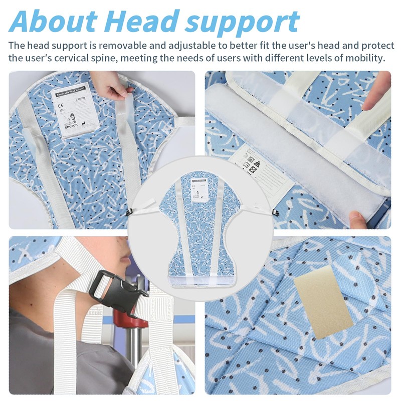 Lift Sling with Thick Pads for Patient-Heavy Duty for Bed