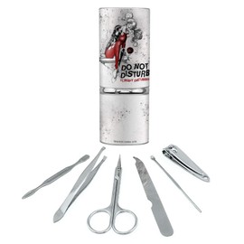 Harley Quinn Already Disturbed Stainless Steel Manicure Pedicure Grooming Beauty Care Travel Kit