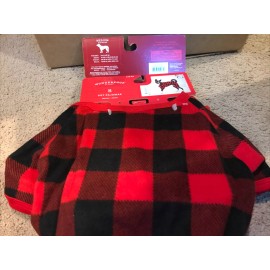 Wondershop NWT  Wondershop Pet MedIum Pet Pajamas Red Black Buffalo Check Vest Up to 40lbs