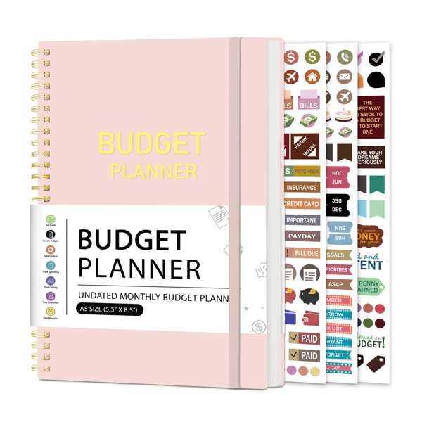 Budget Planner A5 Monthly Financial Organizer Planner with Expense Budget