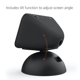 Mission 2-in-1 Tilt & Battery Stand for Echo Show 5 (3rd Gen, 2023 Release) (Make Your Echo Show Portable) - Charcoal Black